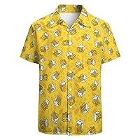 BONLOR 80s Shirts for Men Retro 90’s Shirts Hawaiian Shirt Novelty Button Down Shirts Disco Shirt Funny Party Outfits