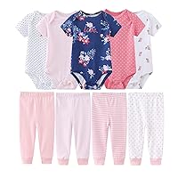 Short Sleeve Baby Bodysuit Newborn baby Pants Baby Clothes for Baby Boy and Girls clothes set