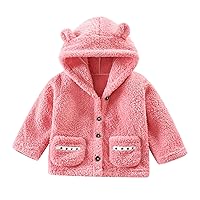 Baby Boys Girls Fleece Hooded Jacket Toddler Kids Thick Warm Coat Fall Winter Outwear Clothes