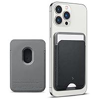 Caseology Nano Pop Vegan Leather Magnetic Card Wallet Case for iPhone 12/13/14 Series - Black Sesame
