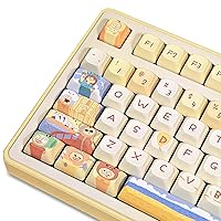 Custom Keycaps Set,PBT Dye-Sublimation Cute Themed Full 150 Keys DMA Profile Keycap for ANSI ISO Layout 100% 60% TKL Cherry MX Switch Mechanical Gaming Keyboard PC Gamer DIY Keycaps