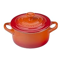 Le Creuset Stoneware Mini Round Cocotte, 8 oz., Flame