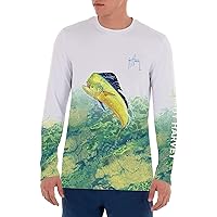 Guy Harvey Men's long-sleeved performance shirt with 50+ UPF sun protection