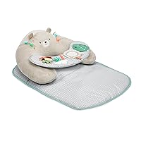 Ingenuity Cozy Prop 4-in-1 Sit Up & Prop Activity Mat, for Age Newborn & Up, Unisex, Toys - Nate The Bear