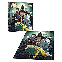 The Dragon Prince “Heroes at The Storm Spire'' 1000 Piece Jigsaw Puzzle | Artwork Featuring Ezran, Azymondias, and Other Characters | Officially-Licensed Dragon Prince Merchandise from Netflix