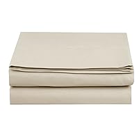 Luxury Flat Sheet on Amazon Elegant Comfort Wrinkle-Free 1500 Premier Hotel Quality 1-Piece Flat Sheet, King Size, Cream