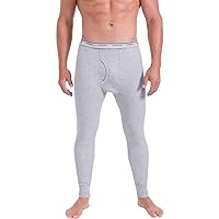Fruit of the Loom Men's Classic Midweight Waffle Thermal Underwear Bottoms (1 & 2 Packs)