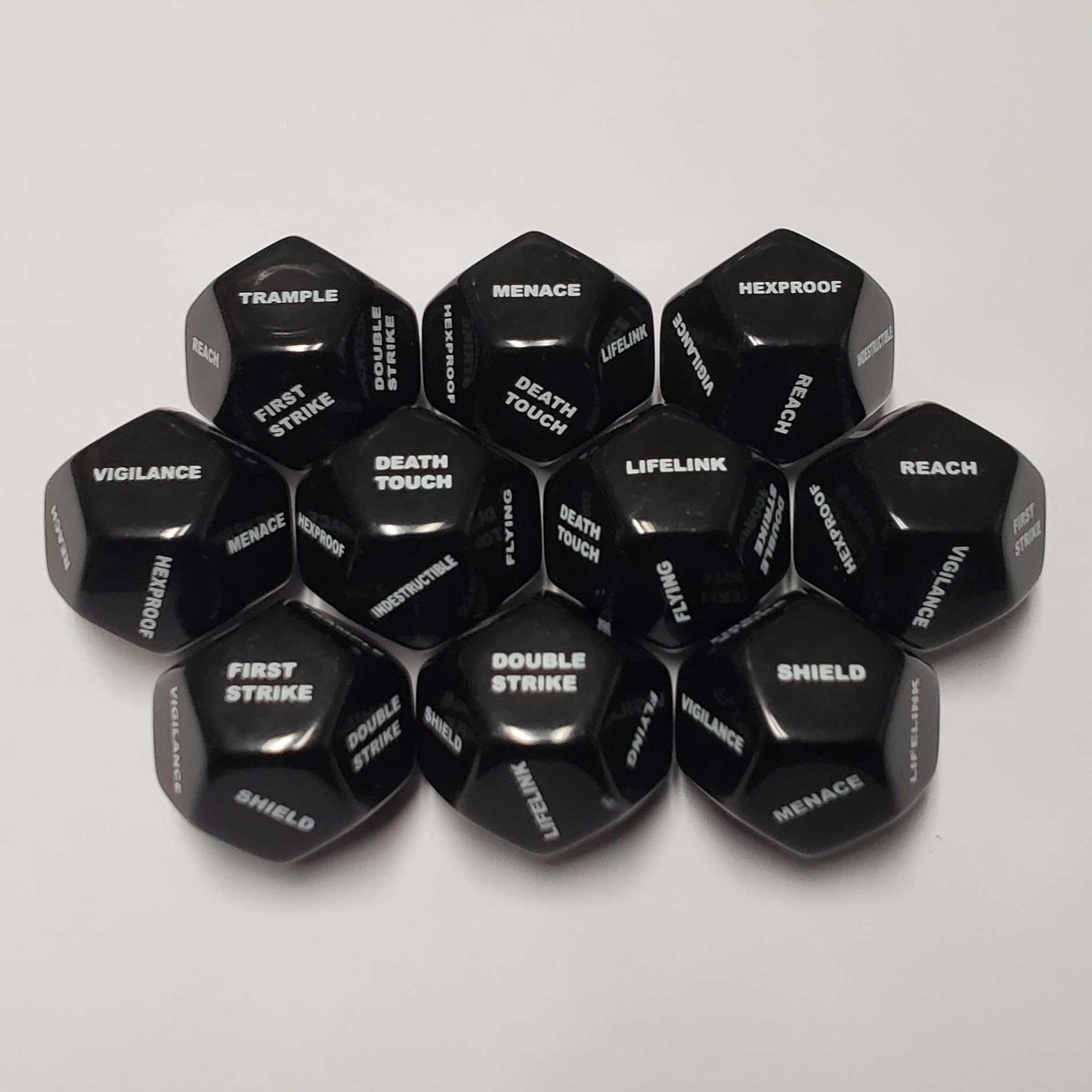 10x Deluxe 12 Sided Large Keyword & Shield Counters Compatible with Magic: The Gathering MTG CCG