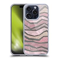 Head Case Designs Officially Licensed LebensArt Glamour Stripes Pastel Liquid Geode Soft Gel Case Compatible with Apple iPhone 15 Pro and Compatible with MagSafe Accessories