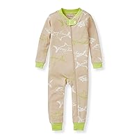 Burt's Bees Baby Baby Boys' Pajamas, Zip-Front Non-Slip Unisex Footed Sleeper Pjs, Organic Cotton