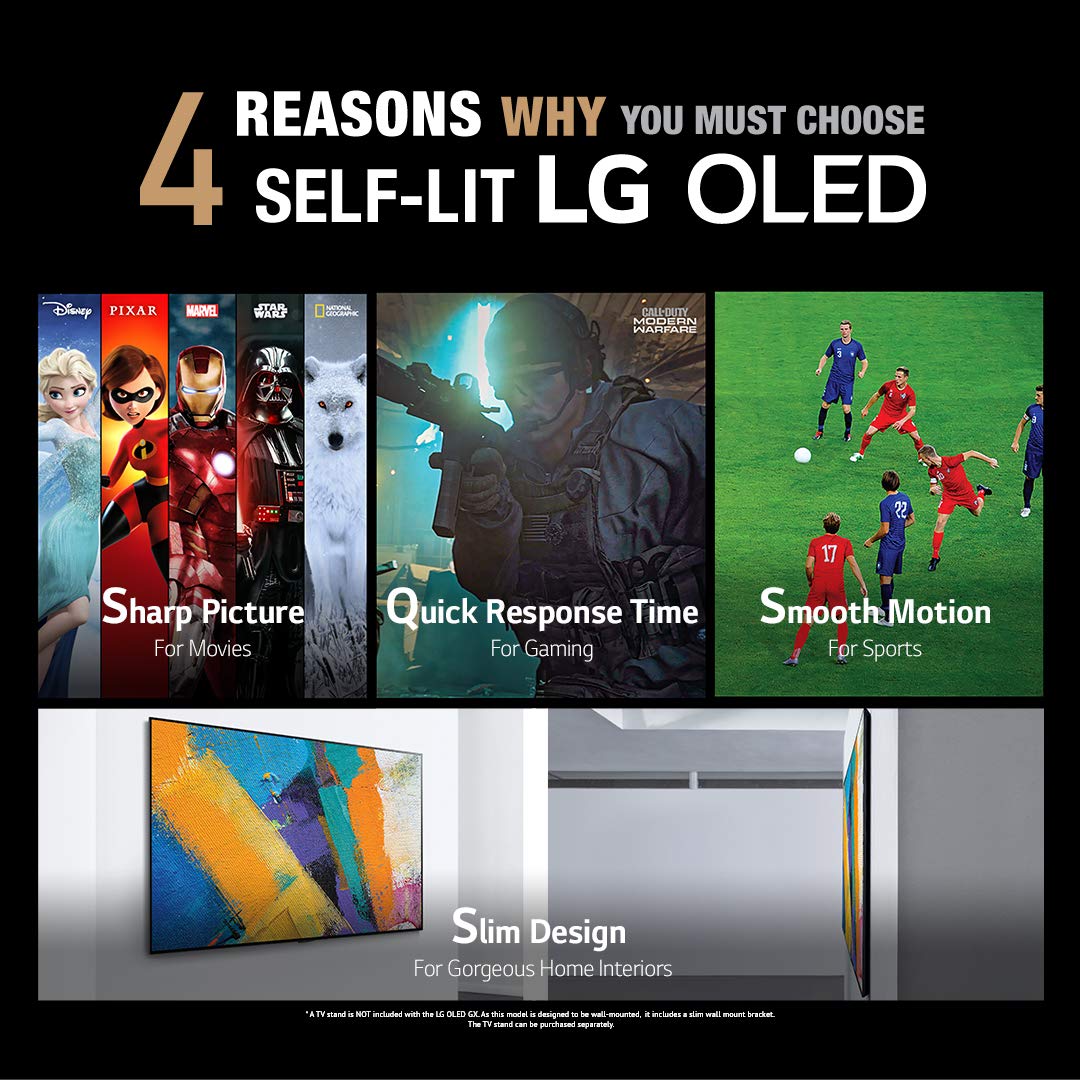 LG OLED65CXPUA Alexa Built-in CX 65-inch 4K Smart OLED TV (2020 Model)