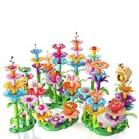 148PCS Flower Garden Building Toys for 3 4 5 6 Year Old Girls, Educational Activity Preschool Birthday Gifts for 3 4 5 Year Old Girls, Building Stem Toys for Kids Toddlers Ages 3-5