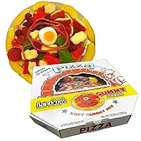 Raindrops – Gummy Candy Large Pizza – Sweet Gummy Food Looks Just Like Pizza - Fun Edible and Unique Candy Gifts, Easter Candy– 10.58oz (300g)