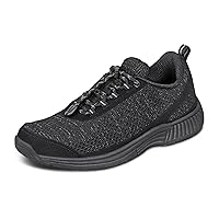 Orthofeet Women's Orthopedic No Tie Knit Coral Sneakers