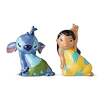 Enesco Lilo and Stitch cermaic Salt and Pepper Shakers, 3.5 Inches, Multicolor