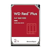 Western Digital 2TB WD Red Plus NAS Internal Hard Drive HDD - 5400 RPM, SATA 6 Gb/s, CMR, 64 MB Cache, 3.5