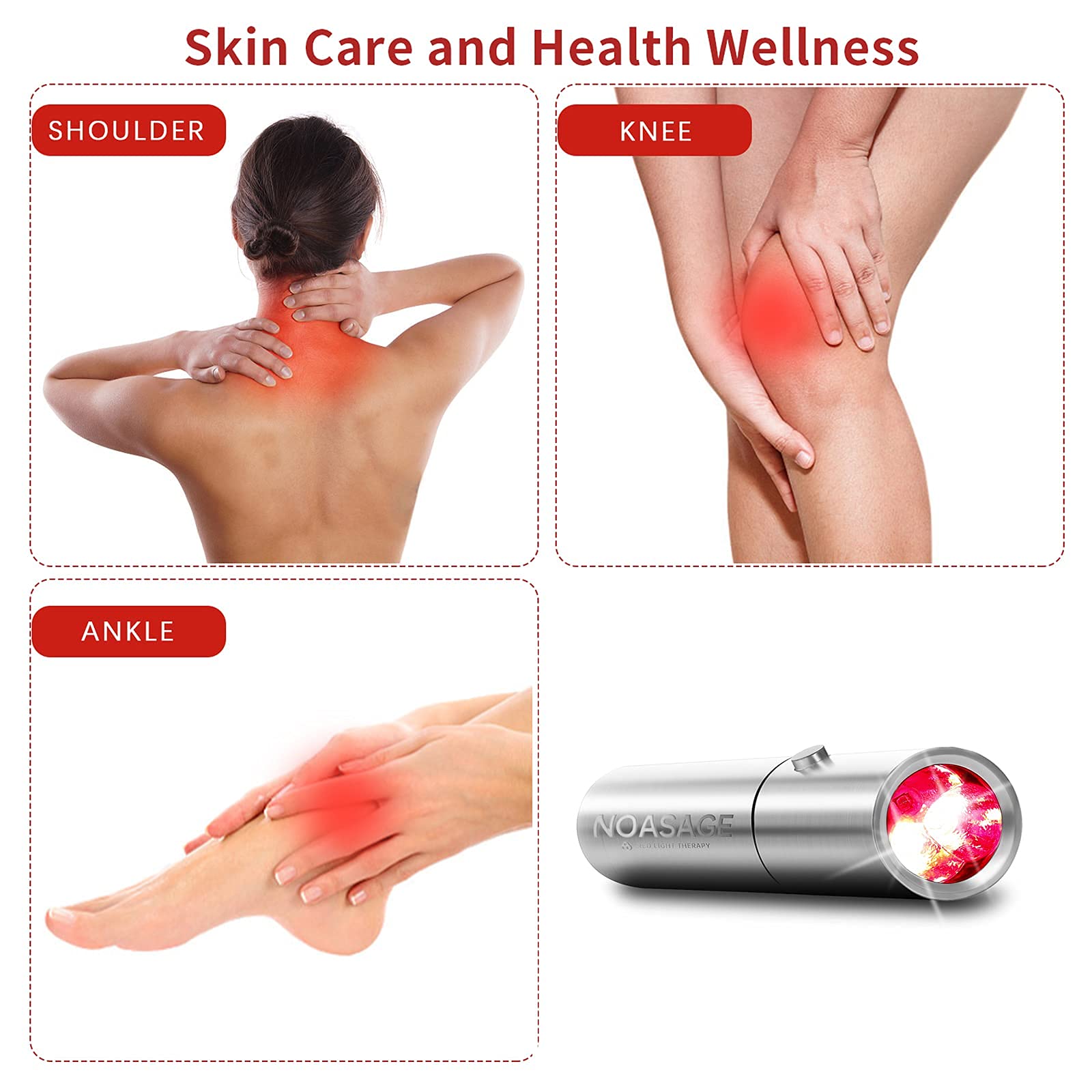 Red Light Device Shine Therapy for Face and Body Use,Three-Chip Combo, Red Light Therapy Handheld Device for Relief, Body, Knee, Ankle, Hands, Feet, Dogs, Muscle Stiffness and Improve Face Skin,
