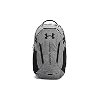 Under Armour Unisex Hustle 6.0 Backpack, (026) Castlerock Full Heather/Black/Black, One Size Fits Most