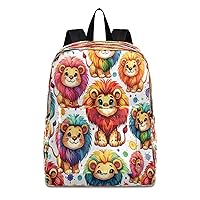 Cartoon Lion Backpack Toddler Teenager School Backpack Lion Kid Bookbag for Boys Girl Ages 5 to 19,8