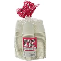 Toshin Paper Cups, Mini, 3 oz, 3.4 fl oz (90 ml), Pack of 100
