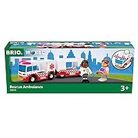 BRIO World – 36035 Rescue Ambulance | Train Set Accessory for Kids Aged 3 Years Up