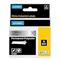 DYMO Rhino Industrial Permanent Polyester Labels, 1/2