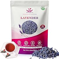 Lavender Flowers Tea, 30 Teabags, 3g/bag- 100% Natural, Perfect for Tea, Baking, Lemonade, DIY Beauty, Caffeine Free