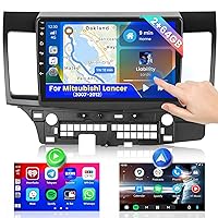 Roinvou 2+64G Android 13 CarPlay Stereo for 2007-2012 Mitsubishi Lancer, Wireless CarPlay Radio with Android Auto, 10.1'' Touch Screen in-Dash GPS Navigation Support Mirror Link BT HiFi WiFi RDS SWC