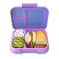 Bentgo® Pop - Bento-Style Lunch Box for Kids 8+ and Teens - Holds 5 Cups of Food with Removable Divider for 3-4 Compartments - Leak-Proof, Microwave/Dishwasher Safe, BPA-Free (Periwinkle/Pink)