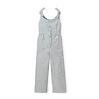 Hope & Henry Girls' Knot Tie Button Front Jumpsuit