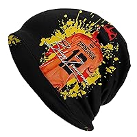 Bailey Music Zimmerman Beanie Cap for Men Women Soft Daily Knit Ribbed Beanie Hat Adult Warm Toboggan Hat for Unisex Black