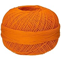 Handy Hands Lizbeth Premium Cotton Thread, Size 40, Bright Orange