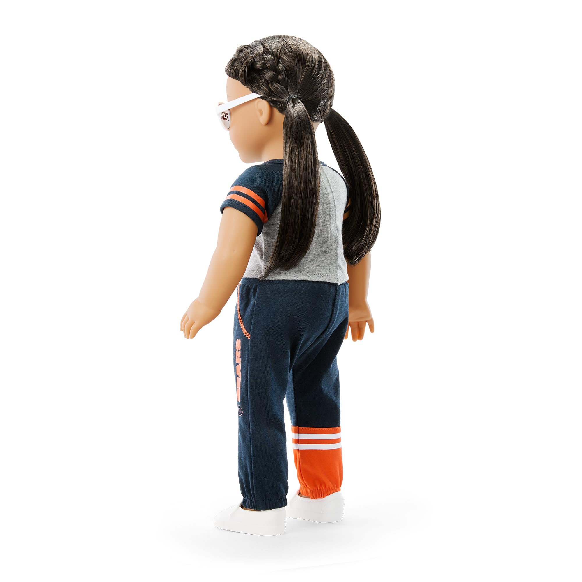 American Girl Chicago Bears 18 inch Doll Fan Outfit and Accessories, Navy and Orange, 6 pcs, Ages 6+