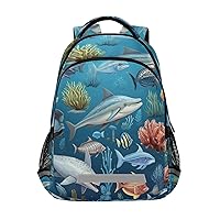 Kid Ocean Theme Backpack for Boy Girl Elementary School Bag Sea Animal Bookbag Child Back to School Gift,27