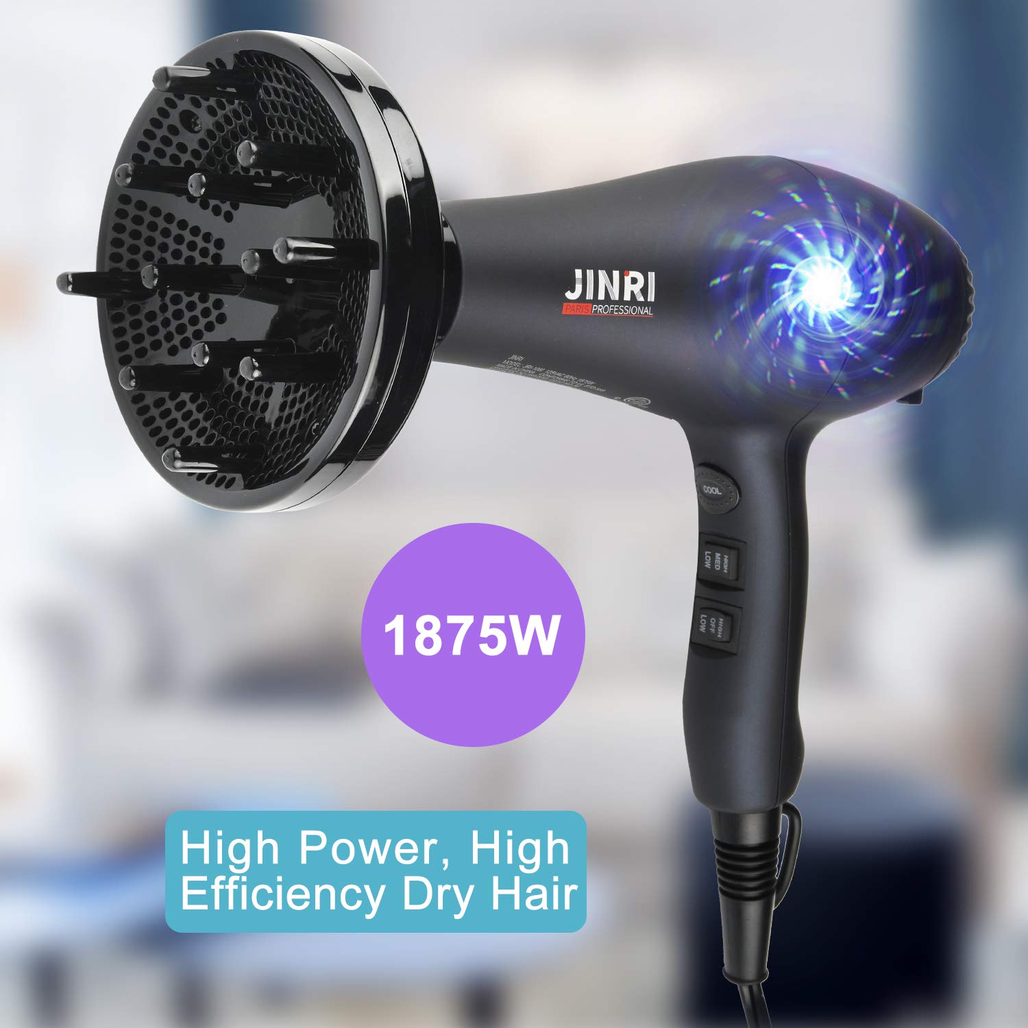 Mua 1875w Professional Tourmaline Hair Dryer,Negative Ionic Salon Hair Blow  Dryer,DC Motor Light Weight Low Noise Hair Dryers with Diffuser &  Concentrator trên Amazon Mỹ chính hãng 2023 | Fado