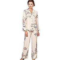 Women's 100% Mulberry Silk Pajama Set, Relaxed Fit PJs, Natalya Collection