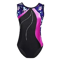 Gymnastic Leotards for Girls Kids Sparkly Diamond Tank Top Leotard Ballet Dance One Piece Outfit