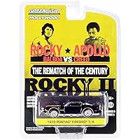 1979 Pontiac Firebird Trans Am T/A Black with Hood Bird Rocky II (1979) Movie Hollywood Series Release 5 1/64 Diecast Model Car by Greenlight 44650C