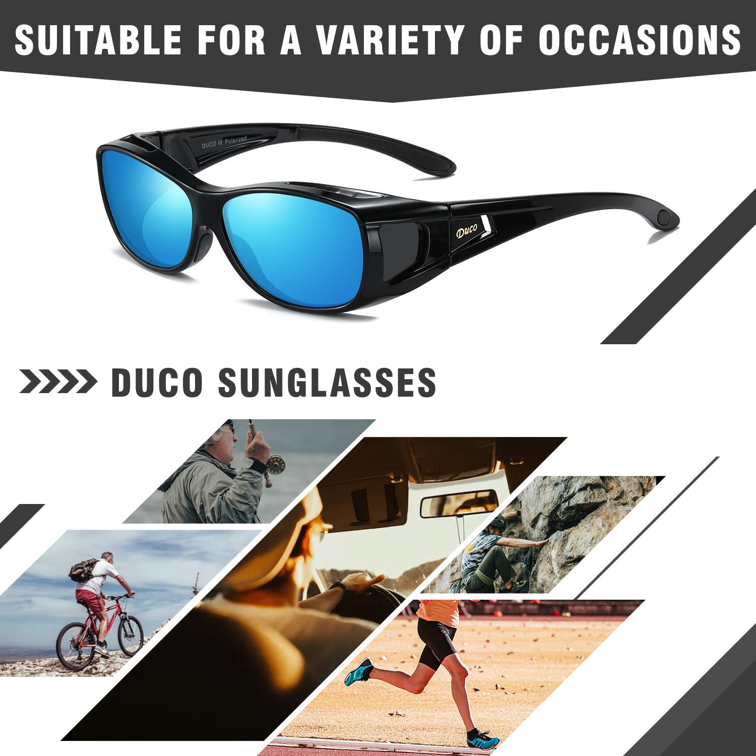 Mua DUCO Wraparound Fitover Glasses Polarized Wear Over Sunglasses for Men  Women UV Protection Sun Glasses Driving 8953 trên Amazon Mỹ chính hãng 2023  | Giaonhan247