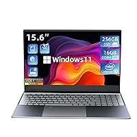 Win11 Laptop, 15.6 Inch N5095 2.9 GHz Quad Core 16GB RAM, 256GB SSD,FHD 1920 * 1080 IPS Display, Thin & Light Notebook, Backlit Keyboard, Finger Print, mHDMI, All-Metal Body