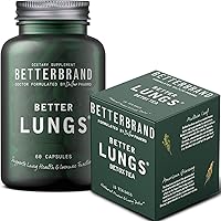 Betterbrand Better Lungs Health Pack - BetterLungs & BetterLungs Detox Tea Bundle - Daily Resporatory Health Supplement - 15X Herbal Tea Bags + 60 Capsules