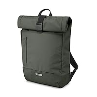 Moleskine ET20FMTRBKK6 Business Backpack, 15-Inch, Can Store Devices, Metro Roll Top Backpack, Moss Green