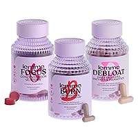 Lemme Burn, Debloat & Focus Bundle - Metabolism & Fat Burning Capsules + Bloating & Gas Relief Capsules + Focus & Brain Health Gummies - Vegan, Gluten-Free, Non-GMO - 60 ct. Capsules & 50 ct. Gummies