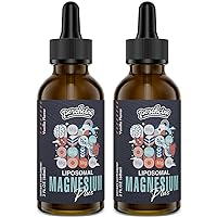 Liposomal Magnesium Citrate Drops for Gut and Bone Health, Mood and Stress Management, Powerful Formula with Vitamin B6 and Zinc Gluconate 60ml (2.04 Fl Oz (Pack of 2))
