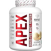 PERFECT SPORTS, APEX Grass-Fed 100% Pure Whey Protein 5LB Vanilla
