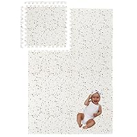 Play Mat for Baby, Toddler and Infants, Six Interlocking Tiles Made with Soft Non-Toxic EVA Foam, 4x6 feet (Clay Terrazzo)