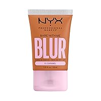 NYX PROFESSIONAL MAKEUP Bare With Me Blur Skin Tint Foundation Make Up with Matcha, Glycerin & Niacinamide - Caramel