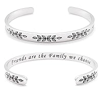 Inspirational Cuff Bracelets for Women Stainless Steel Jewelry Bracelets Motivational Bangles Personalized Gifts for Best Friends