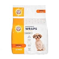 Arm & Hammer For Pets Male Dog Wraps, Size Small, 12 Count | Ultra-Absorbent, Adjustable Male Dog Diapers with Leak-Proof Protection and Wetness Indicator | Baking Soda for Odor Control