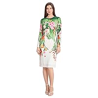 Maggy London Women's Long Sleeve Floral Printed Sheath